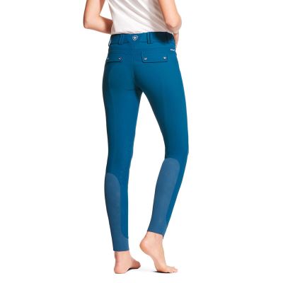 Ariat English: Tri Factor Grip Knee Patch Breech Leggings Mujer - Azules (WMYIV0718)